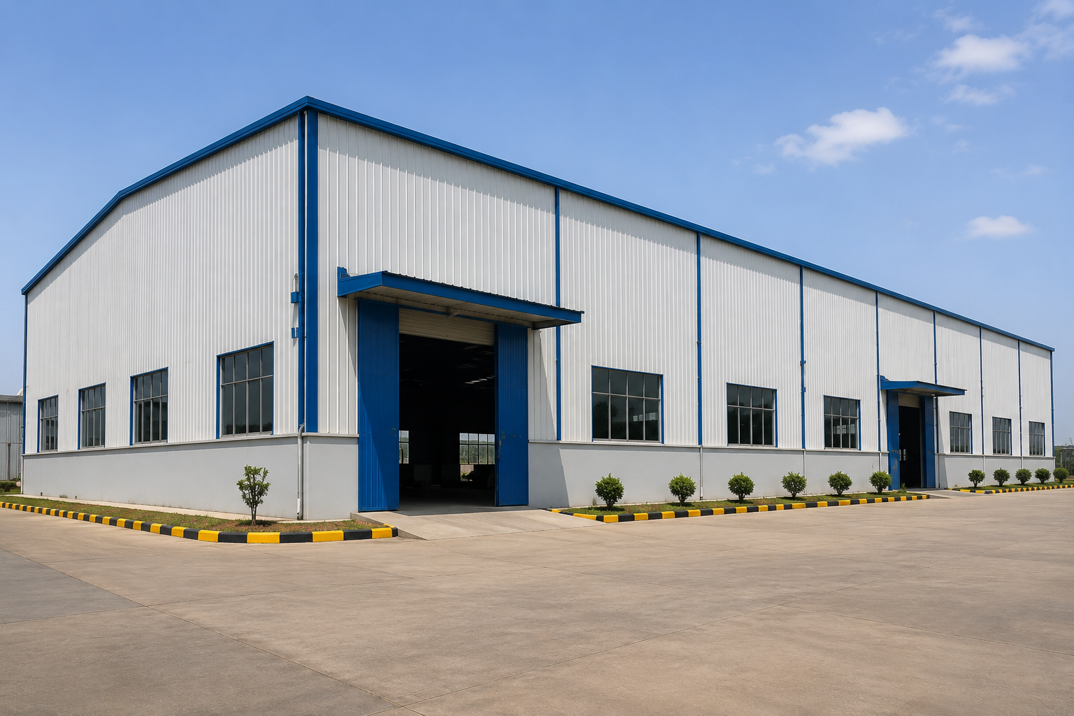 Industrial Shed and Pre Engineering Building construction site in Patna Bihar by Traction Technology Enterprises